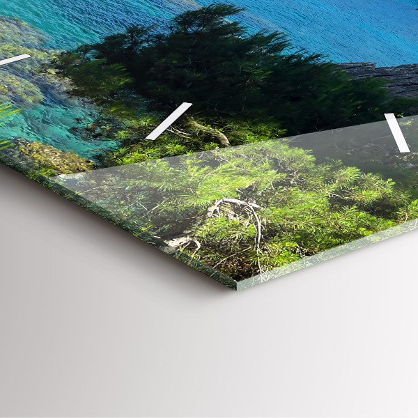 Zegar ścienny kwadratowy Wybrzeże Costa Brava