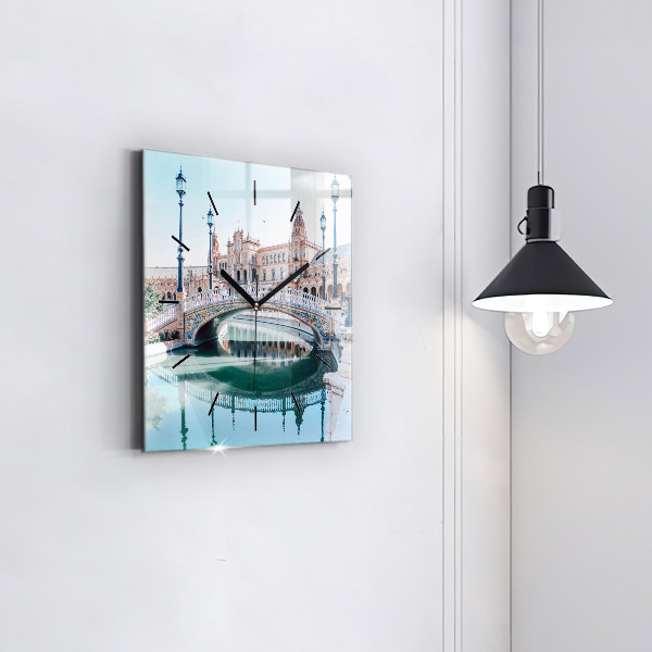 Zegar ścienny kwadratowy Plac Hiszpański w Sevilli