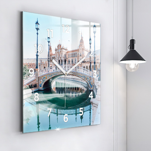 Zegar ścienny kwadratowy Plac Hiszpański w Sevilli