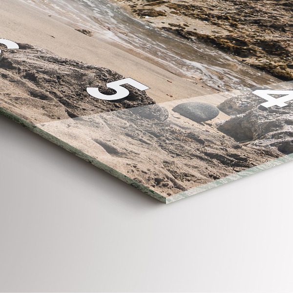 Zegar ścienny kwadratowy Widok na morze śródziemne