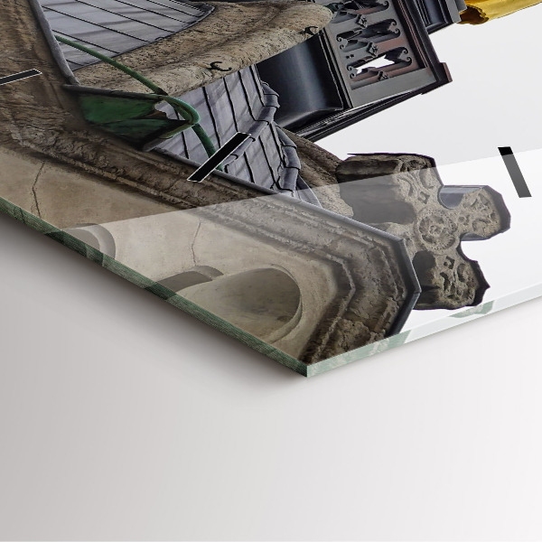 Zegar ścienny kwadratowy Posąg Matki Boskiej w Lyon