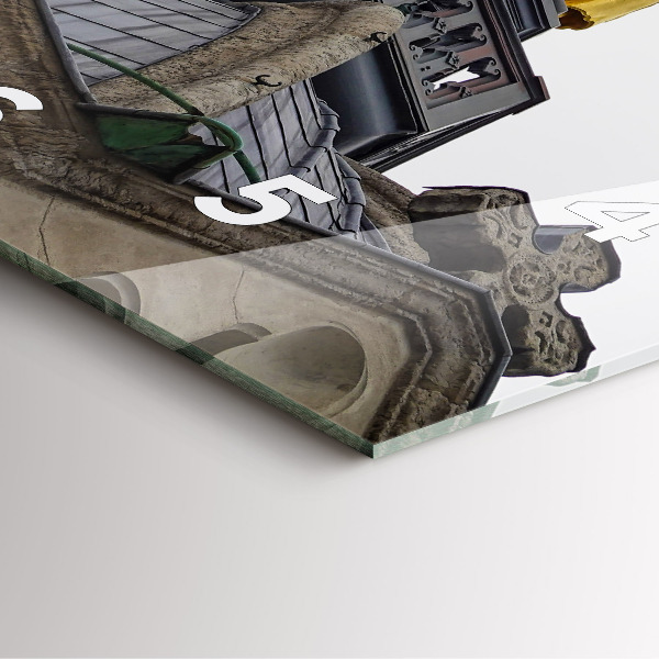 Zegar ścienny kwadratowy Posąg Matki Boskiej w Lyon