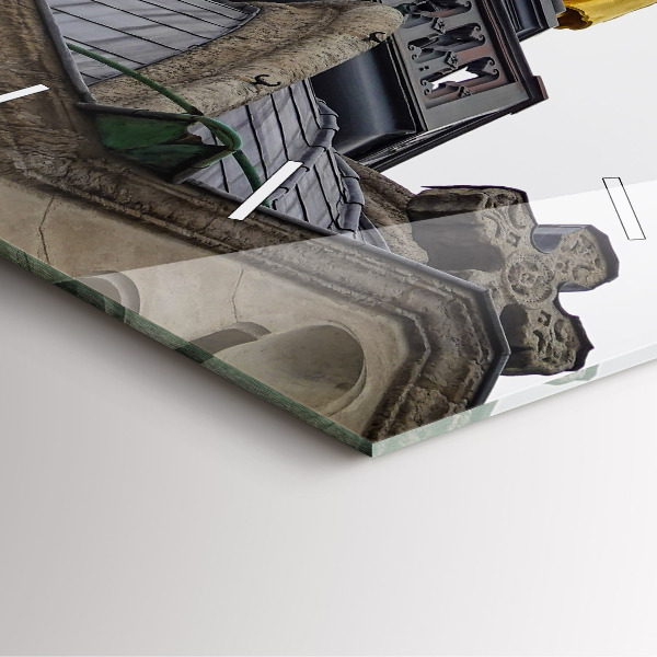 Zegar ścienny kwadratowy Posąg Matki Boskiej w Lyon