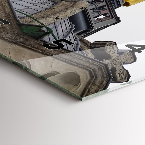 Zegar ścienny kwadratowy Posąg Matki Boskiej w Lyon