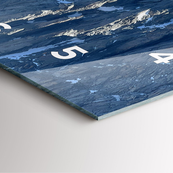 Zegar ścienny kwadratowy Góry Alpy zimą