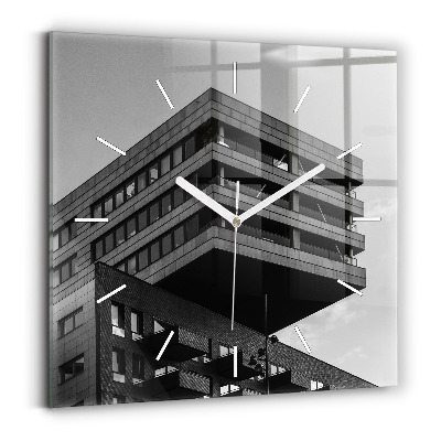 Zegar ścienny kwadratowy Architektura w Amsterdamie