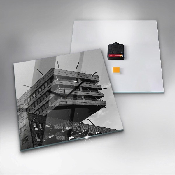 Zegar ścienny kwadratowy Architektura w Amsterdamie