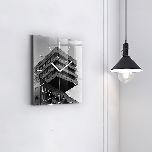 Zegar ścienny kwadratowy Architektura w Amsterdamie