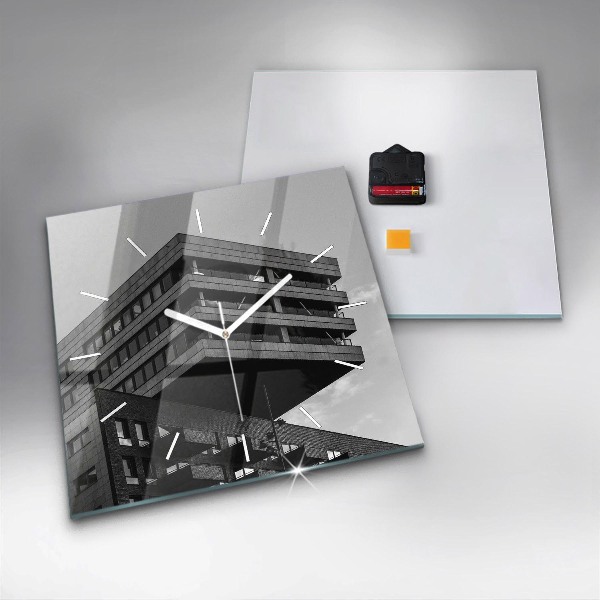 Zegar ścienny kwadratowy Architektura w Amsterdamie