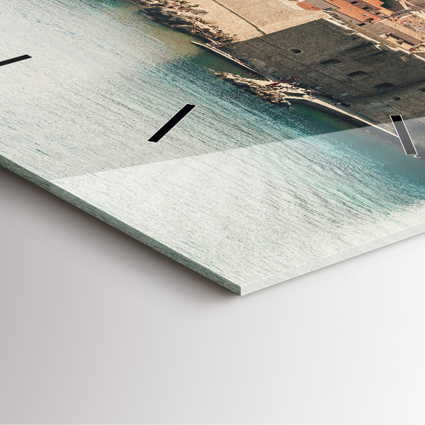 Zegar ścienny kwadratowy Żaglowiec w Dubrowniku