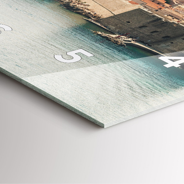 Zegar ścienny kwadratowy Żaglowiec w Dubrowniku