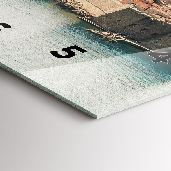 Zegar ścienny kwadratowy Żaglowiec w Dubrowniku