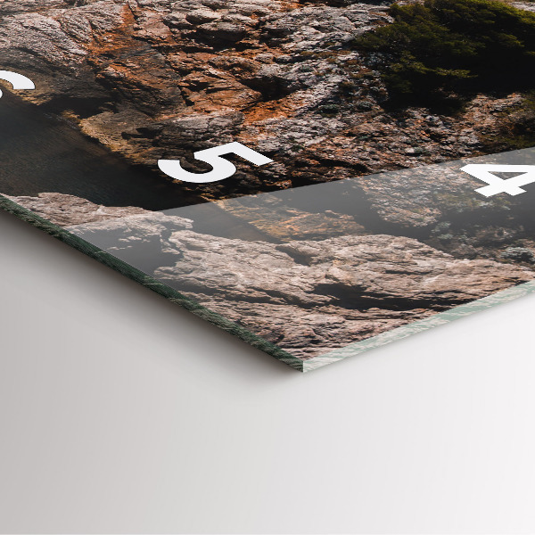 Zegar ścienny kwadratowy Klify w Dubrowniku