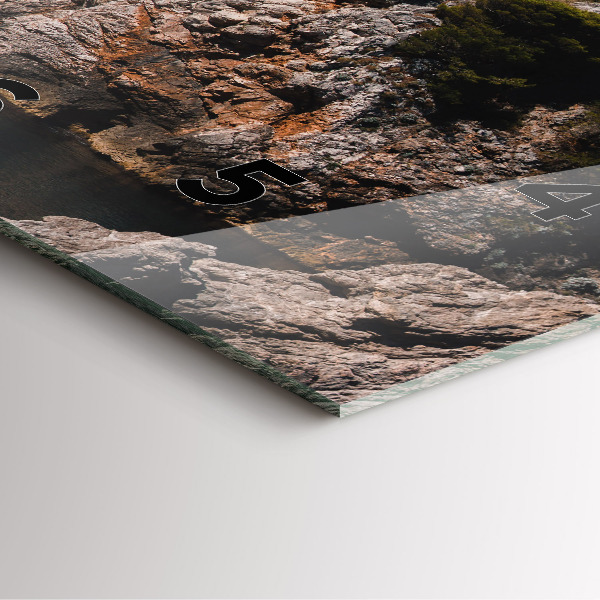 Zegar ścienny kwadratowy Klify w Dubrowniku