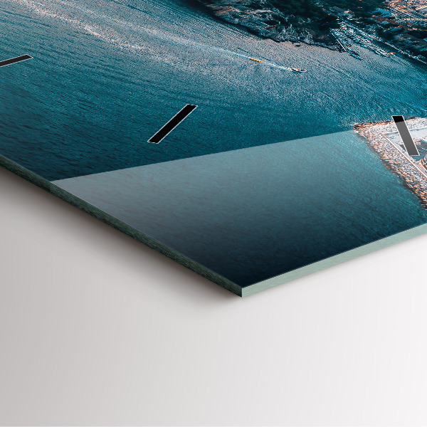 Zegar ścienny kwadratowy Wyspa w Chorwacji