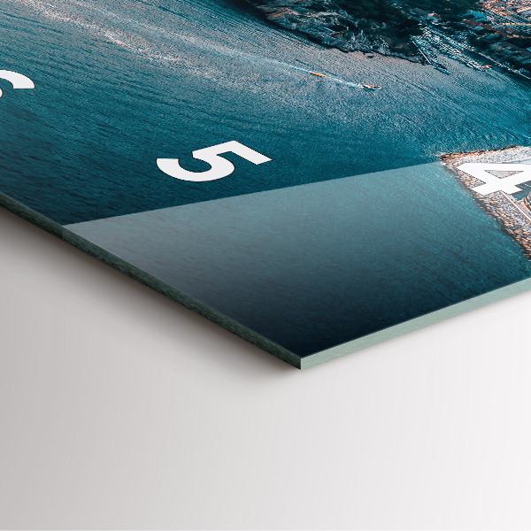 Zegar ścienny kwadratowy Wyspa w Chorwacji