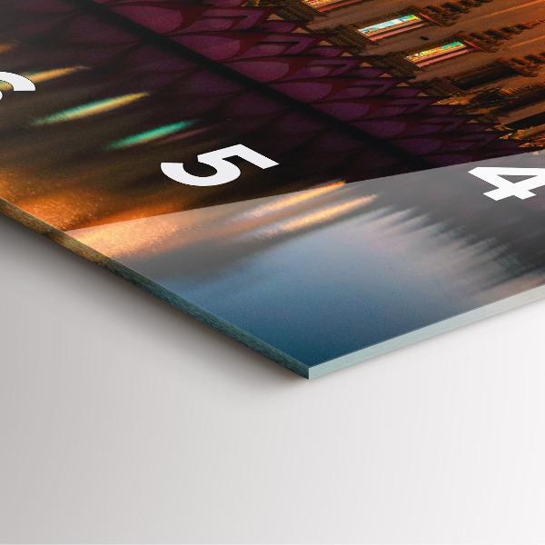 Zegar ścienny kwadratowy Świątynia w Bangkok