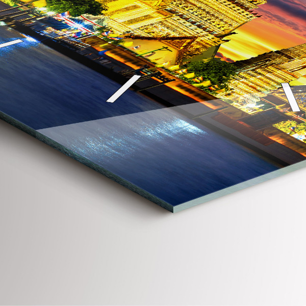 Kwadratowy zegar Świątynia w Bangkoku