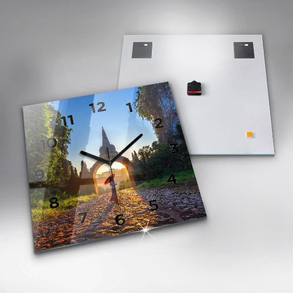 Kwadratowy zegar Park Surat Thani Tajlandia