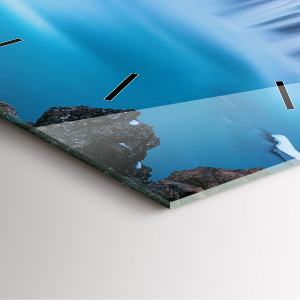 Kwadratowy zegar Wodospad Godafoss Islandia