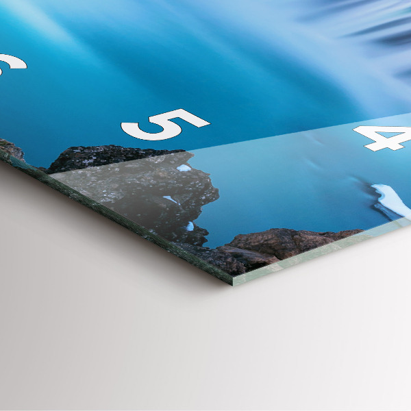 Kwadratowy zegar Wodospad Godafoss Islandia