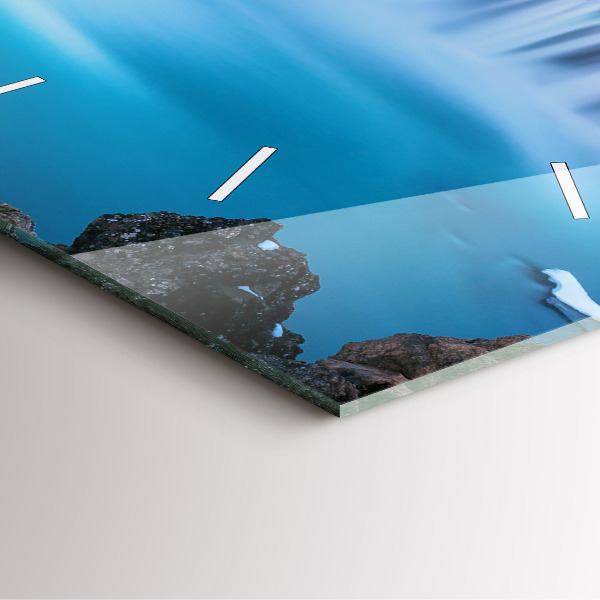 Kwadratowy zegar Wodospad Godafoss Islandia