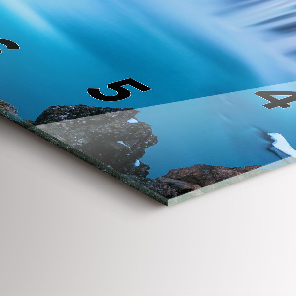 Kwadratowy zegar Wodospad Godafoss Islandia