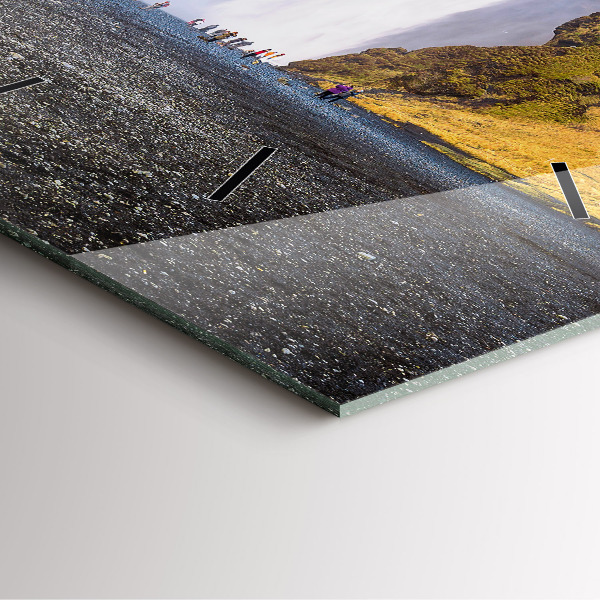 Kwadratowy zegar Wodospad w Islandii