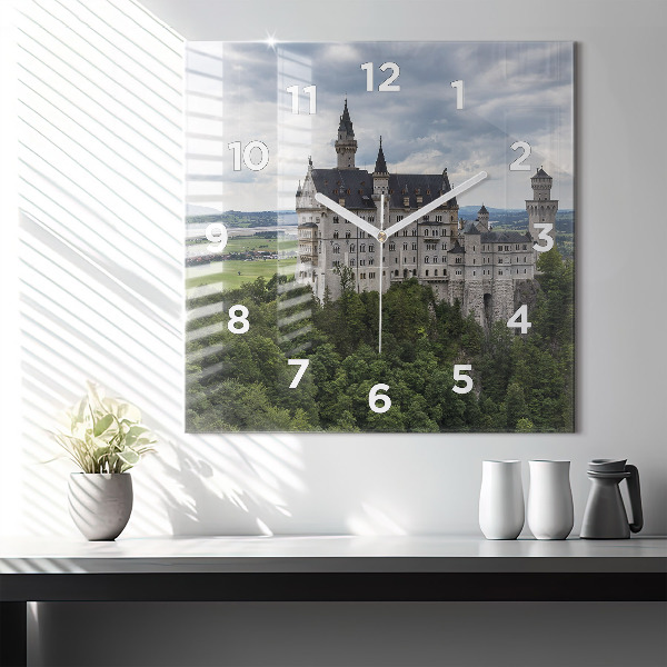 Kwadratowy zegar Zamek w Neuschwanstein