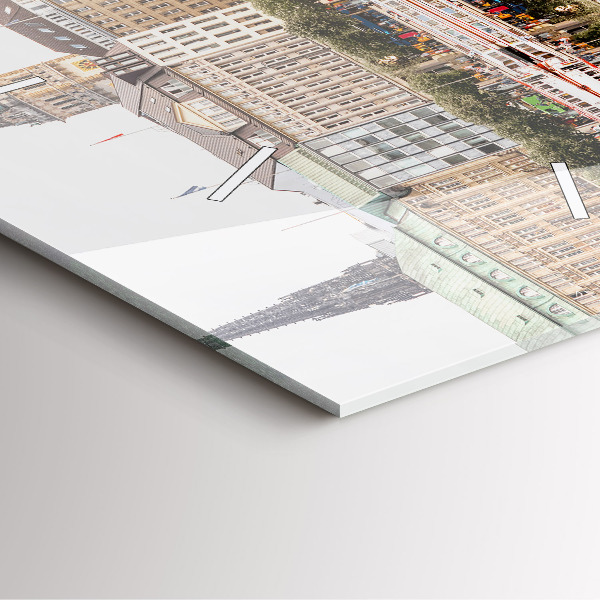 Kwadratowy zegar Rzeka Hamburg Niemcy