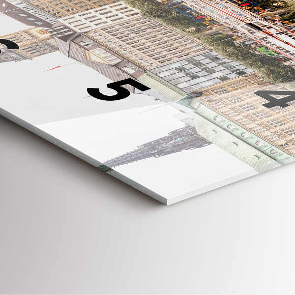 Kwadratowy zegar Rzeka Hamburg Niemcy