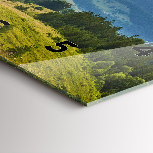 Kwadratowy zegar Krajobraz z lasami