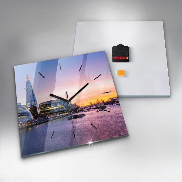 Kwadratowy zegar Widok na Londyn