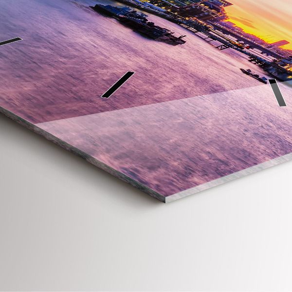 Kwadratowy zegar Widok na Londyn