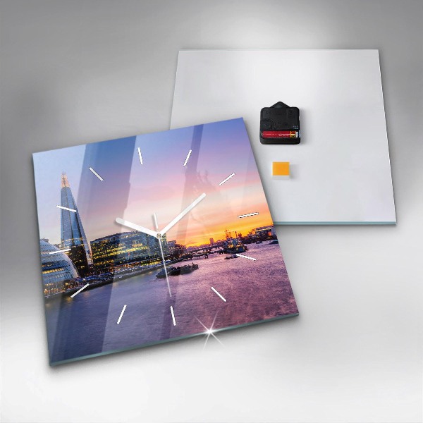 Kwadratowy zegar Widok na Londyn