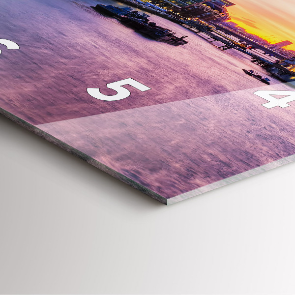 Kwadratowy zegar Widok na Londyn