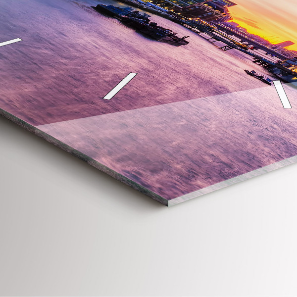 Kwadratowy zegar Widok na Londyn