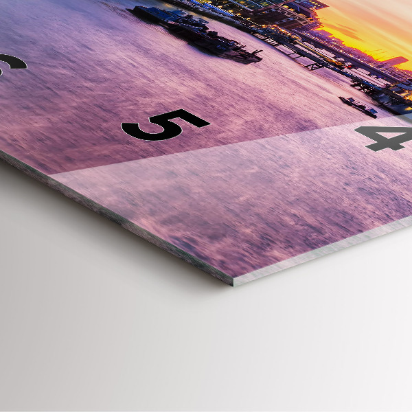 Kwadratowy zegar Widok na Londyn