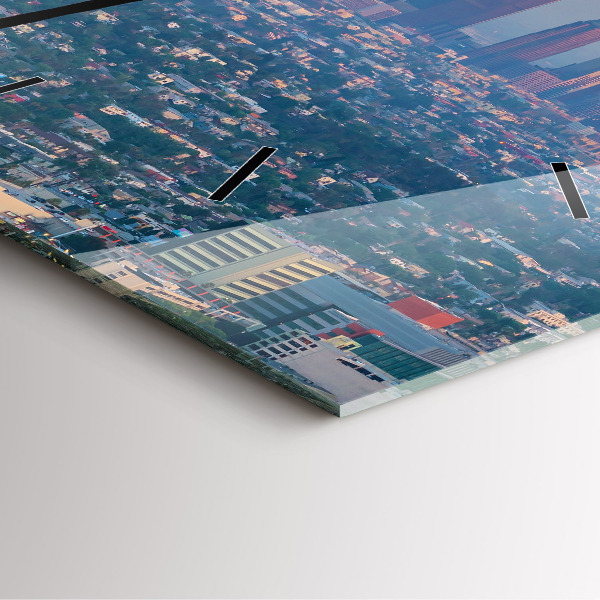 Kwadratowy zegar Zachód słońca Los Angeles