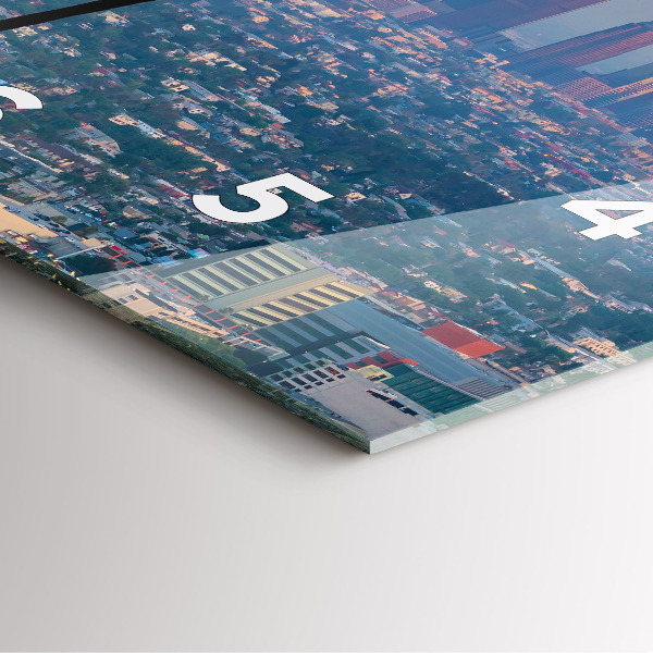 Kwadratowy zegar Zachód słońca Los Angeles