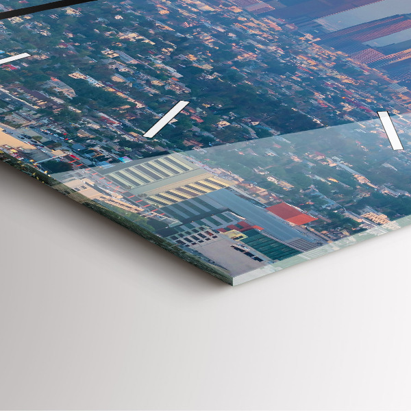 Kwadratowy zegar Zachód słońca Los Angeles