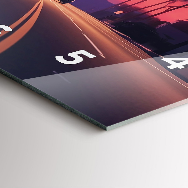 Kwadratowy zegar Zachód słońca w LA