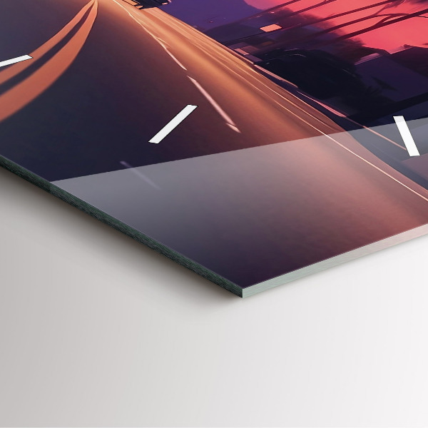 Kwadratowy zegar Zachód słońca w LA