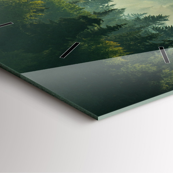 Kwadratowy zegar Wschód słońca Beskidy