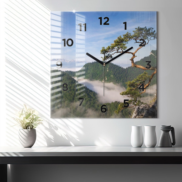 Zegar na ścianę kwadratowy Sokolica Wierch w Pieninach