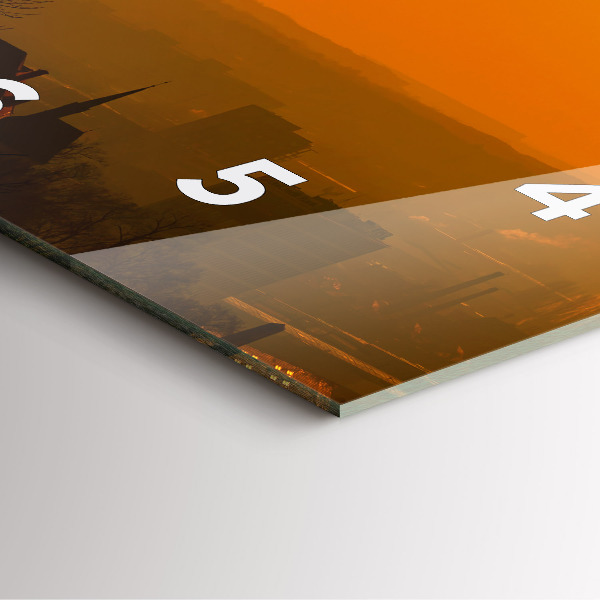 Kwadratowy zegar Widok na katedrę Brno