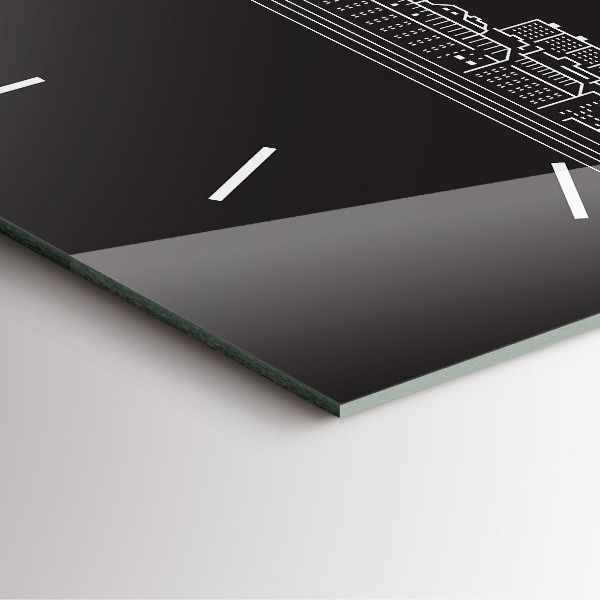 Kwadratowy zegar Miasto Ostrawa rysunek