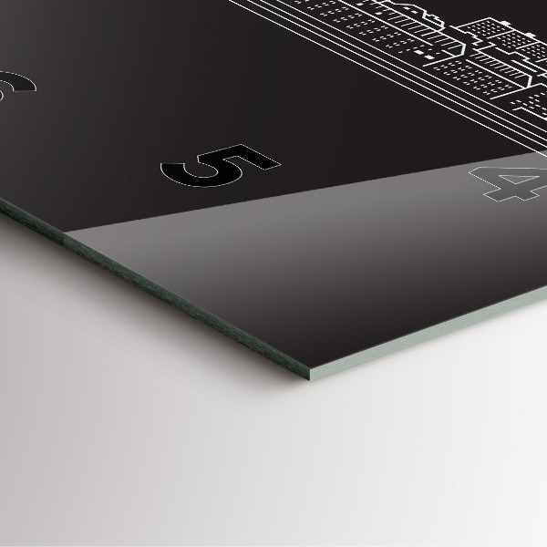 Kwadratowy zegar Miasto Ostrawa rysunek