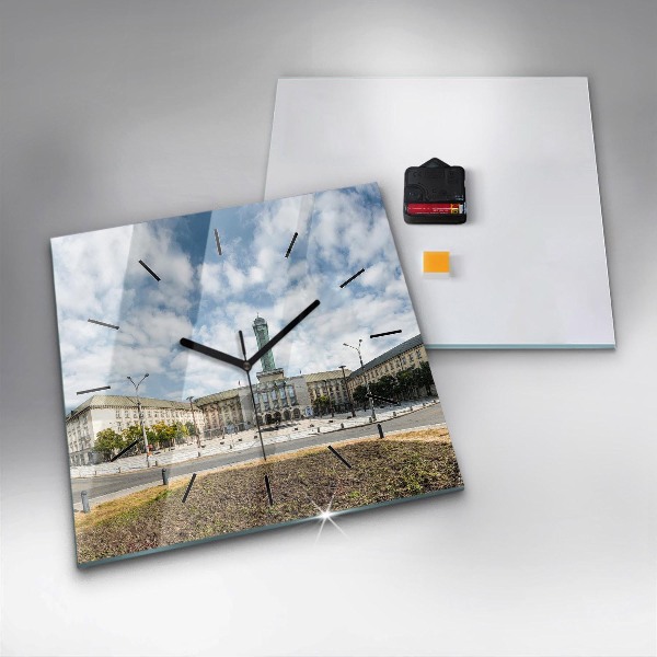 Zegar na ścianę kwadratowy Panorama miasta Ostrawa