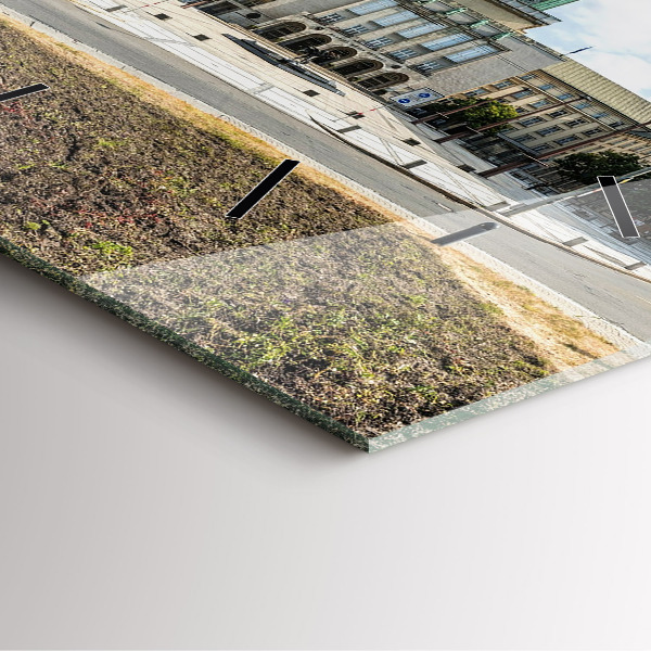 Zegar na ścianę kwadratowy Panorama miasta Ostrawa